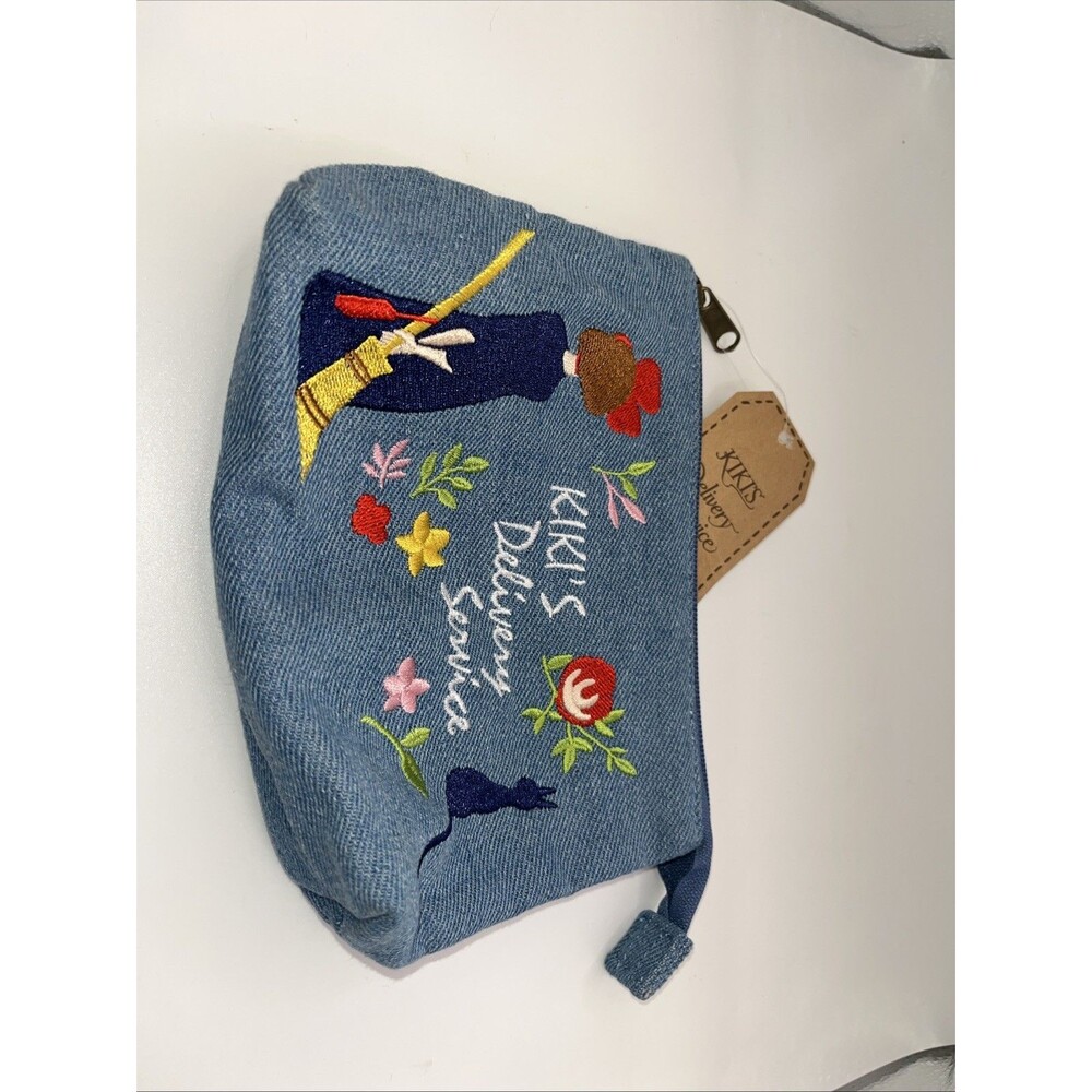 Studio Ghibli Kiki's Delivery Service Denim Embroidery Series Pouch New Japanese